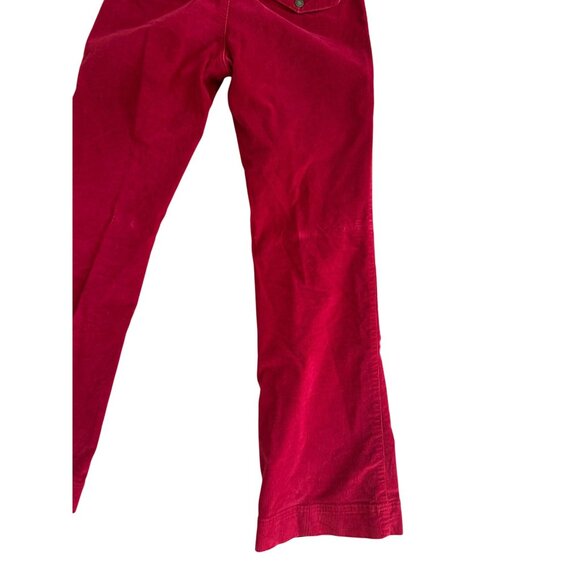 AMERICAN EAGLE Red Corduroy Bootcut  Textured Pants Size 6 - Picture 4 of 10